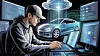 Ein realistisches, detailreiches Bild in moderner
digitaler Illustration: Im Mittelpunkt steht ein White-Hat-Hacker in einer Hightech-Umgebung, der an einem Laptop arbeitet. Der Hacker trägt neutrale Kleidung und ein weißes Basecap (kein Klischee-Hoodie). Im Hintergrund ist ein futuristisches, softwaredefiniertes Fahrzeug sichtbar, halb transparent dargestellt mit leuchtenden Datenströmen, Codezeilen und Netzwerkverbindungen, die das Auto mit einer Cloud verbinden. Auf einem großen Bildschirm sind Sicherheitsdiagramme, Schwachstellenberichte und vernetzte Komponenten des Fahrzeugs zu sehen. Die Szene wirkt professionell, sachlich, technisch – keine Bedrohung, sondern konstruktive Forschung. Die Farben sind kühl (Blau- und Grautöne), Lichtquellen betonen Bildschirme und holografische Anzeigen. Atmosphäre: analytisch, konzentriert, zukunftsorientiert.