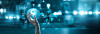 T expert hand hold holographic TRANSFORMATION icon driving digital shifts global business networks modernizing legacy systems. Strategic change management for future growth.