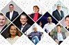 Collage aus mehreren Porträts von CIOs in diamantförmigen Bildfeldern.