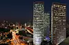 Tel Aviv skyline at night