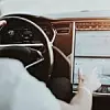 Tesla-Interior und Infotainment