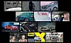 Eine Collage aus YouTube-Videos der Automobilhersteller.