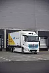 So dürfte das Szenario aussehen: Mercedes Benz eActros im Praxiseinsatz bei Netto