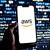 AWS Amazon Web Services logo on smartphone