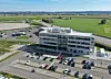 Neuer Entwicklungscampus von Continental in Memmingen aus der Vogelperspektive.