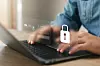 Cybersecurity Protects Login and Secure Internet Access, businessman using laptop internet network for Data Protection, significance of secure login and data protection in the digital world.