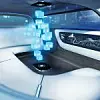 Der Innenraum eines futuristischen Mercedes-Benz.